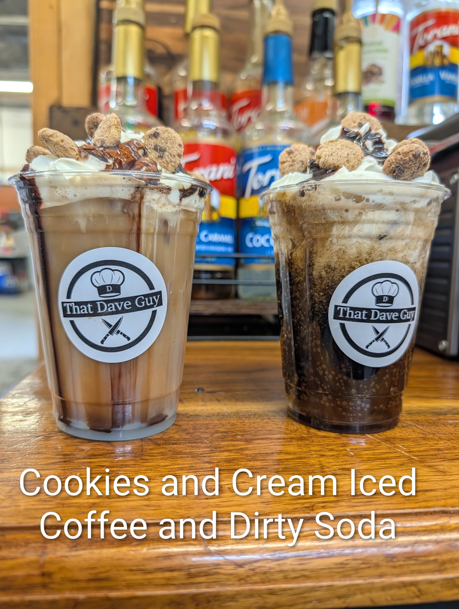 Cookies and Cream Dirty Soda and Iced Coffee