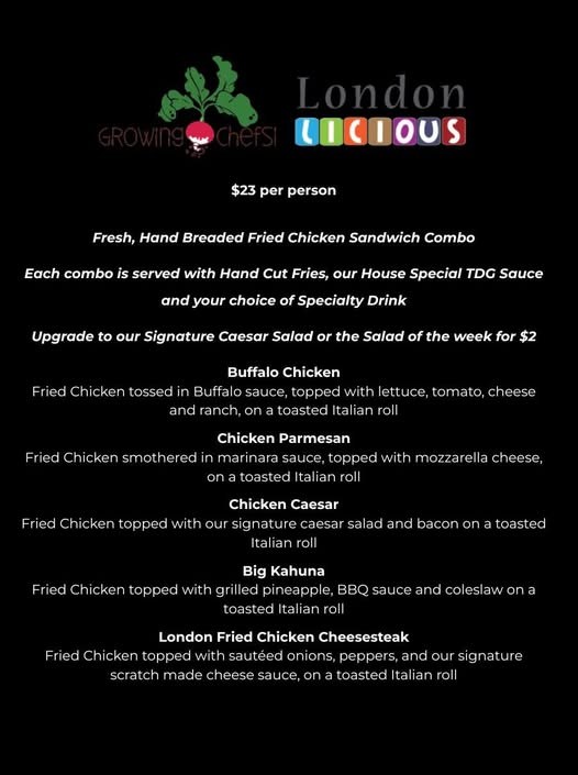 That Dave Guy Londonlicious menu poster